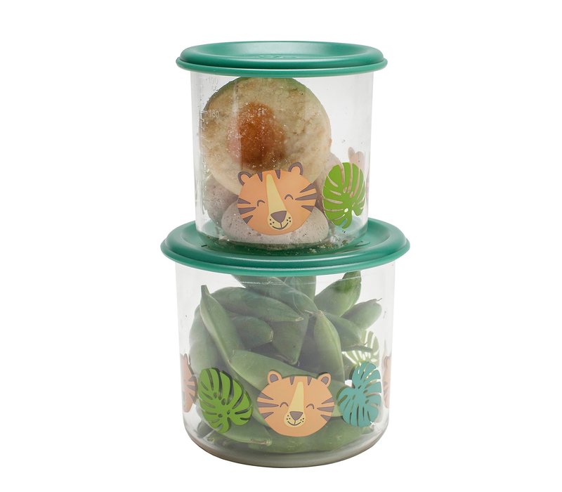 Sugarbooger Good Lunch Snack Containers Set of 2 Tiger Large
