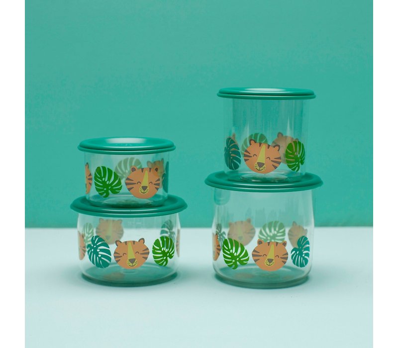 Sugarbooger Good Lunch Snack Containers Set of 2 Tiger Large