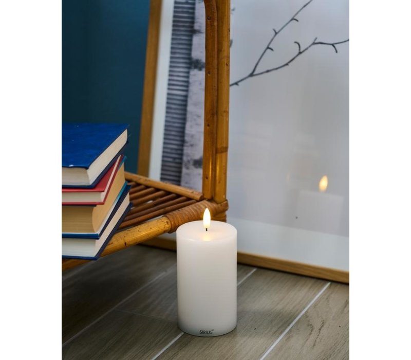 Sirius Sille rechargeable candle Ø7,5xH12,5cm white