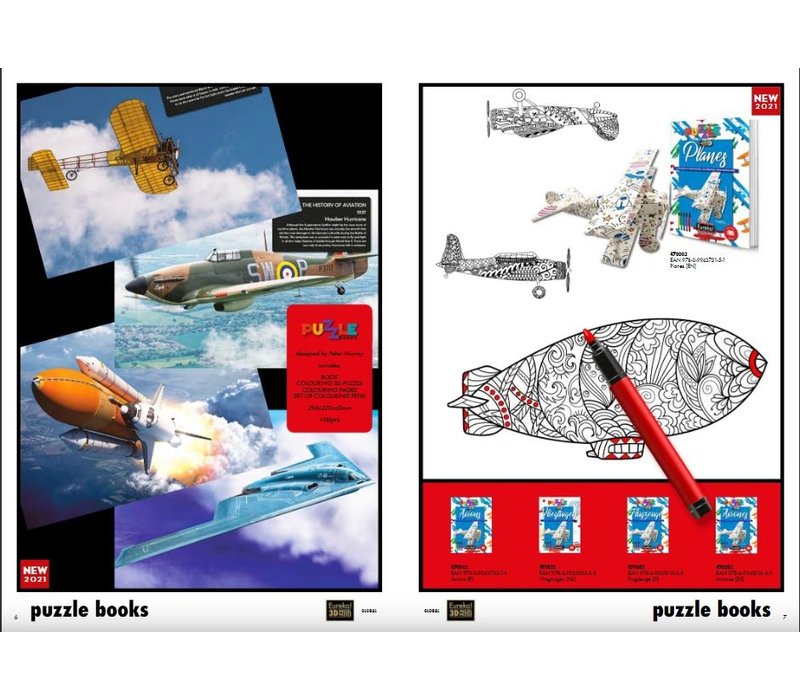 Eureka livre de puzzle 3D avions