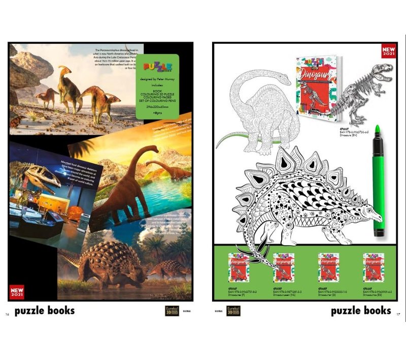 3D Eureka puzzle book dinosaurs