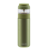 Lurch Bouteille de thé à double paroi avec infuseur en acier inoxydable 400ml Vert