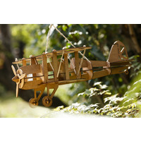 Kelpi Biplane large size wooden 3D model