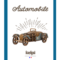 Kelpi Auto klein formaat blauw houten 3D model