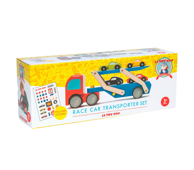 Le Toy Van Transporteur de voitures de course Set