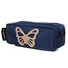 Caramel & Cie Caramel & Cie Rentrée des Classes Trousse Double Blue butterfly