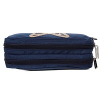 Caramel & Cie Back to School Double Pencil Case Blue butterfly
