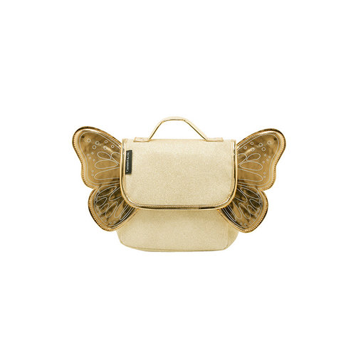 Caramel & Cie Sac Papillon Paillette Or 