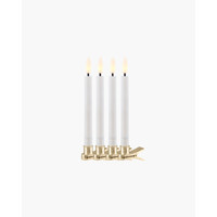 Sirius Sille Calendrier Bougie Arbres de Noël 4 pcs ensemble Blanc