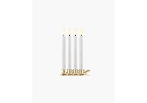 Sirius Sirius Sille Calendrier Bougie Arbres de Noël 4 pcs ensemble Blanc