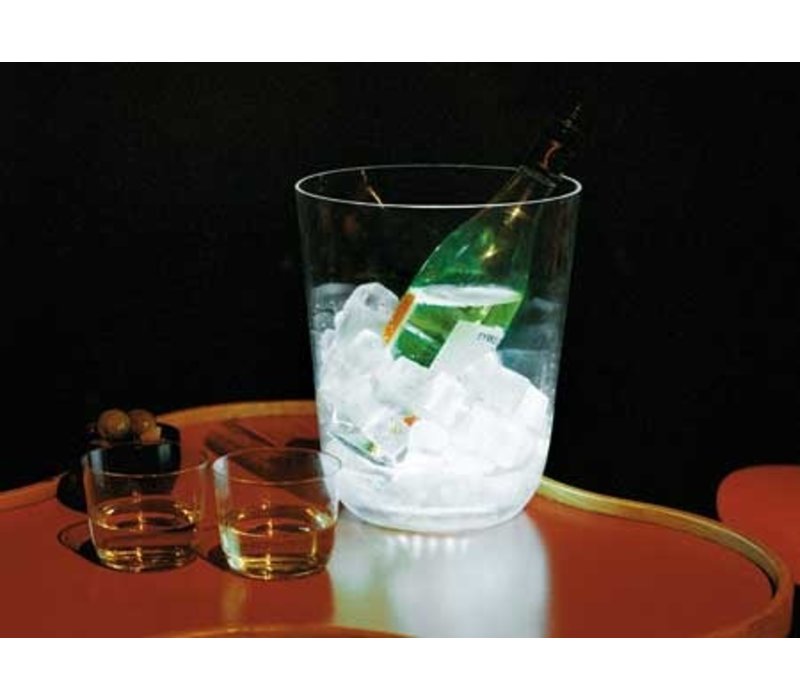 Italesse Seau à glace Tonic rafraîchisseur à vin en acrylique avec éclairage LED Ø 35,5cm H 24cm