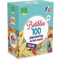 Vilac Batibloc 100 gekleurde houten stukken set