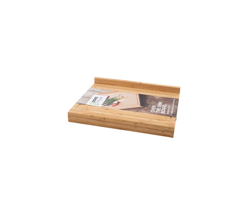 Point-Virgule Countertop shelf with sap groove out of bamboo 40x30