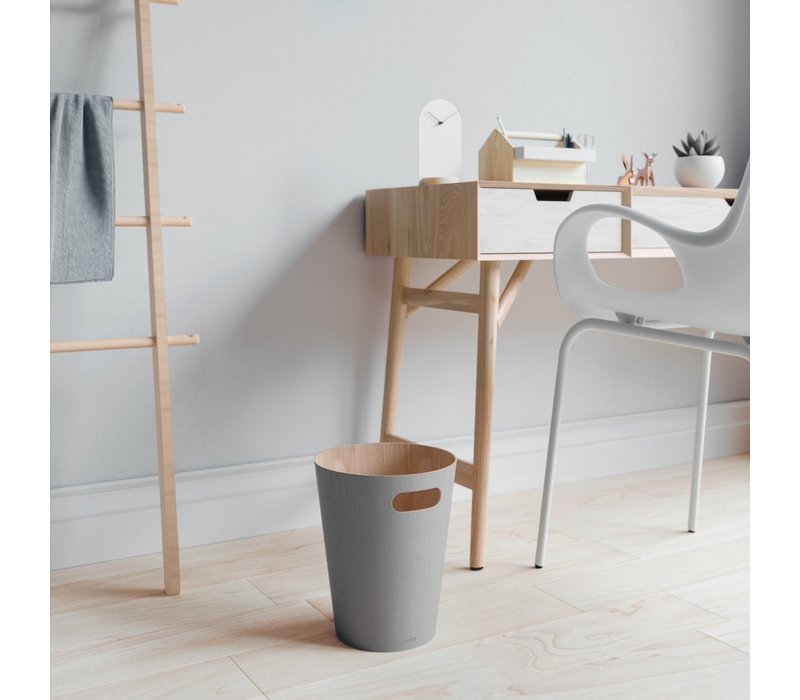 Umbra Woodrow waste bin 23x23x28cm Plywood Gray