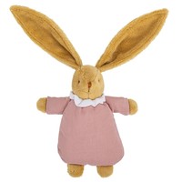 Trousselier Lapin Nid d'Ange Doudou Coton Bio Vieux Rose 20Cm