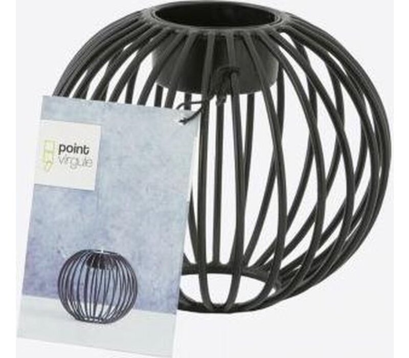 Point-Virgule Wire Porte-bougie Noir S