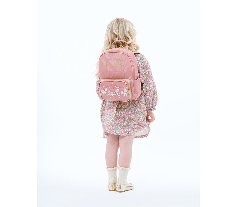 Caramel & Cie Back to School Small Backpack Carrousel