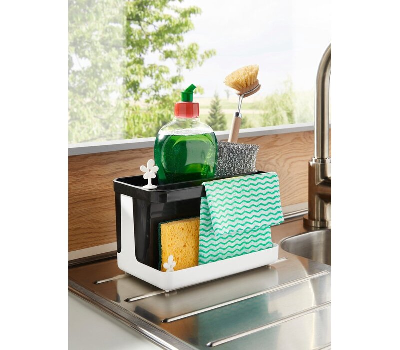 Koziol Countertop Sink Organizer Park It – Black/White