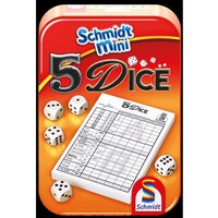 Schmidt Mini Dobbelspel 5 Dice in blik (Yatzee)