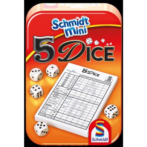 Schmidt Mini Dice Game 5 dés dans une boîte (Yatzee) 