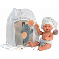 Llorens Pop 26 cm – Pasgeboren jongen Bebito realistische baby met volledig vinyl lichaam