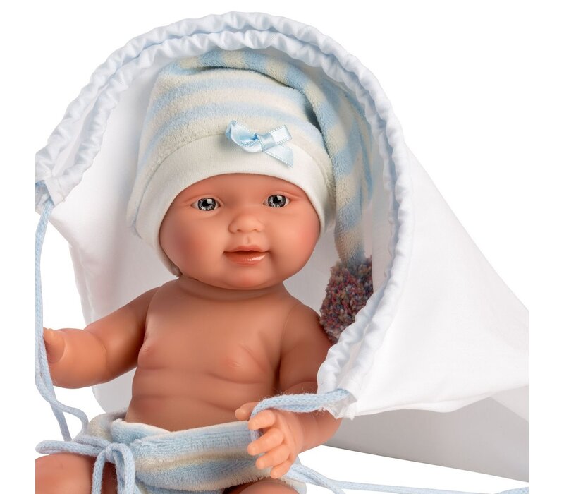 Llorens Poupée 26 cm – Nouveau-né garçon Bebito bébé réaliste avec corps entièrement en vinyle
