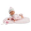 Llorens Llorens Doll 38 cm – Joelle crying doll with a pink blanket