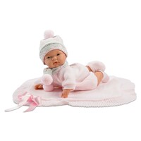 Llorens Doll 38 cm – Joelle crying doll with a pink blanket