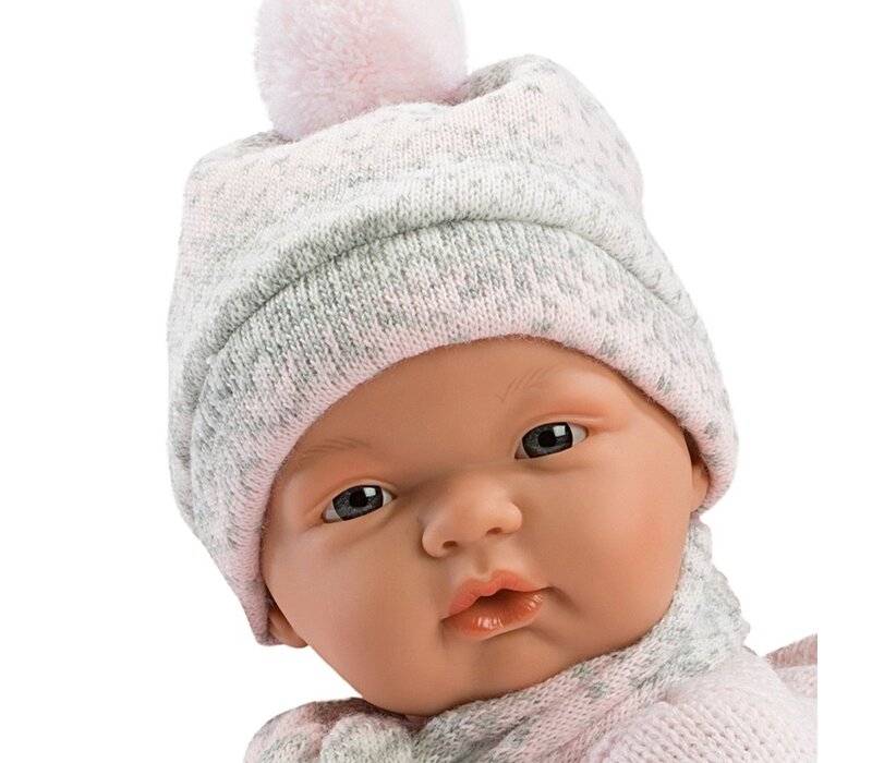 Llorens Doll 38 cm – Joelle crying doll with a pink blanket