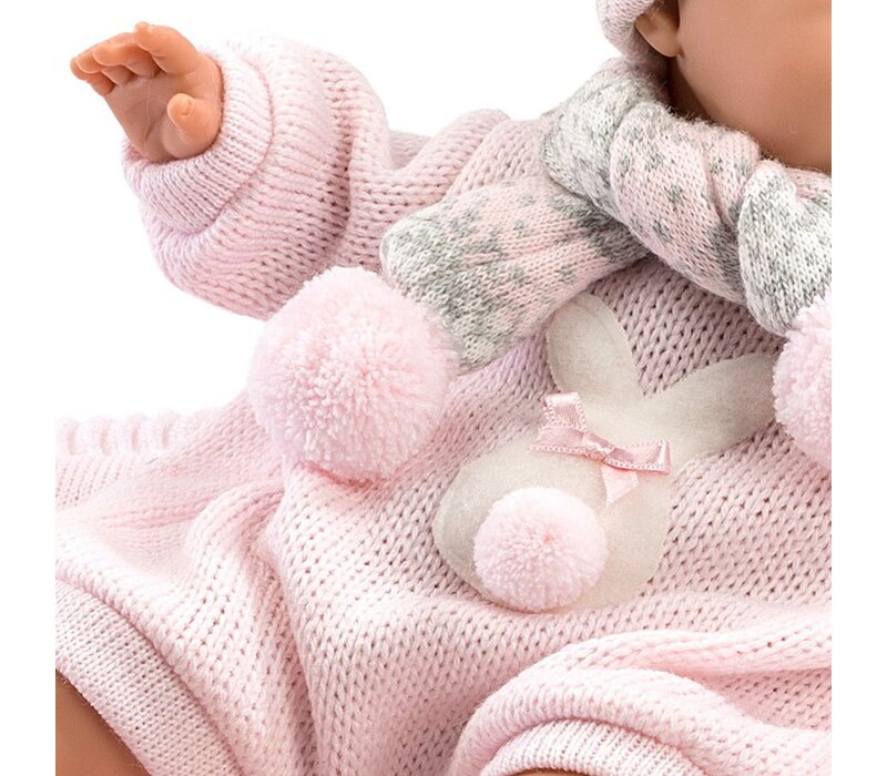 Llorens Doll 38 cm – Joelle crying doll with a pink blanket