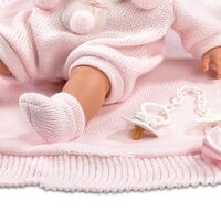 Llorens Doll 38 cm – Joelle crying doll with a pink blanket