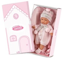 Llorens Doll 38 cm – Joelle crying doll with a pink blanket