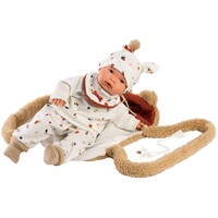 Llorens Doll 38 cm – Joel crying doll with a fur carrier