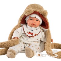 Llorens Doll 38 cm – Joel crying doll with a fur carrier