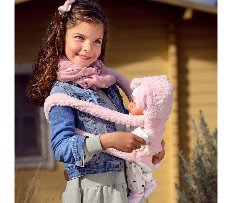 Llorens Doll 38 cm – Joelle crying doll with a fur carrier