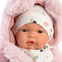 Llorens Doll 38 cm – Joelle crying doll with a fur carrier