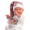 Llorens Llorens Doll 40 cm – Newborn Nica with mushroom pajamas