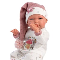 Llorens Doll 40 cm – Newborn Nica with mushroom pajamas