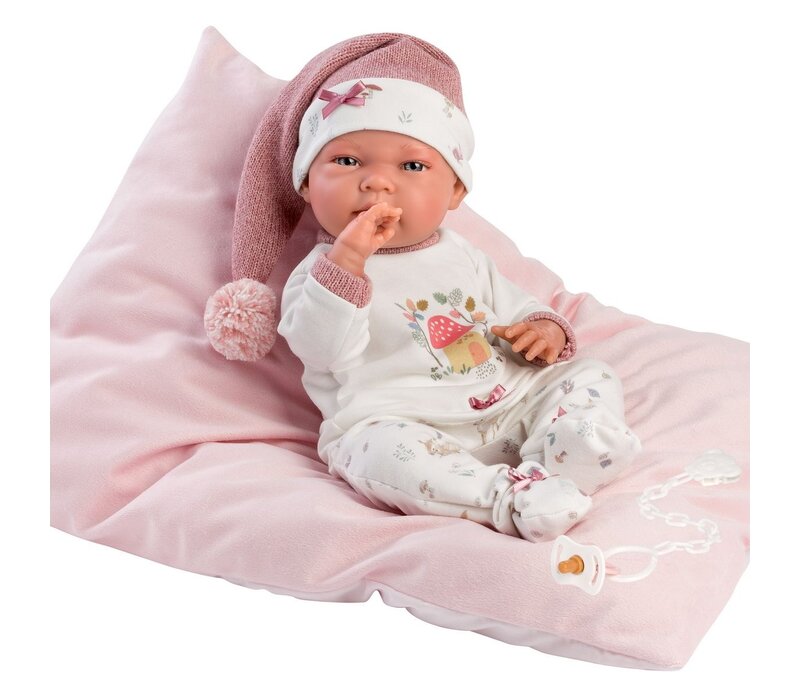 Llorens pop 40 cm – Babypop Nica met paddenstoelenpyjama