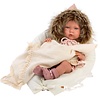 Llorens Poupée Llorens 42 cm – Poupée Mimi – Mimi qui pleure nouveau-né avec oreiller et couverture