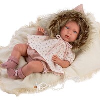Poupée Llorens 42 cm – Poupée Mimi – Mimi qui pleure nouveau-né avec oreiller et couverture