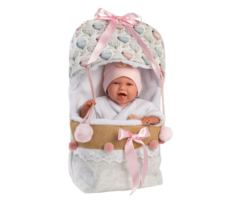 Poupée Llorens 42 cm – Poupée Jouet Bébé Fille –Poupée Riante avec Gigoteuse