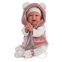 Llorens Pop 42 cm – Mimi Lachende babypop met roze jasje