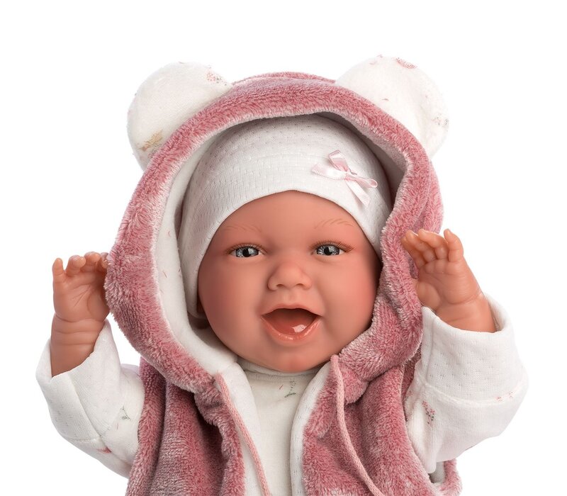 Llorens Doll 42 cm – Mimi Laughing baby doll with pink jacket