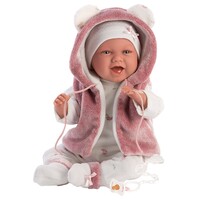 Poupée Llorens 42 cm – Poupée Mimi Laughing avec veste rose