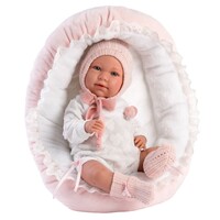 Llorens pop 42 cm – Mimi huilende baby met wieg