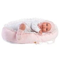 Llorens pop 42 cm – Mimi huilende baby met wieg