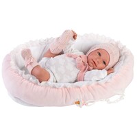 Llorens pop 42 cm – Mimi huilende baby met wieg