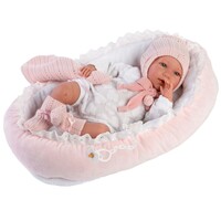 Llorens pop 42 cm – Mimi huilende baby met wieg