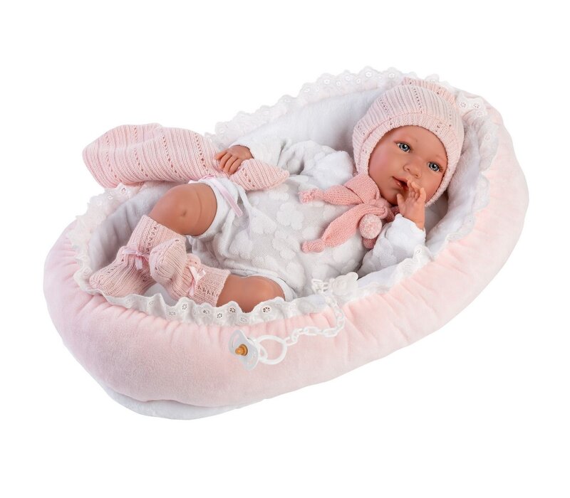 Llorens Doll 42 cm – Mimi crybaby with crib